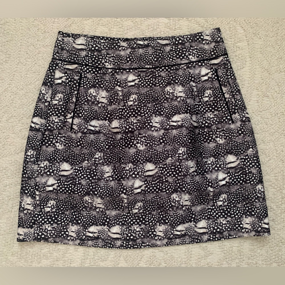 J.Crew - Mini Skirt in Feather Print